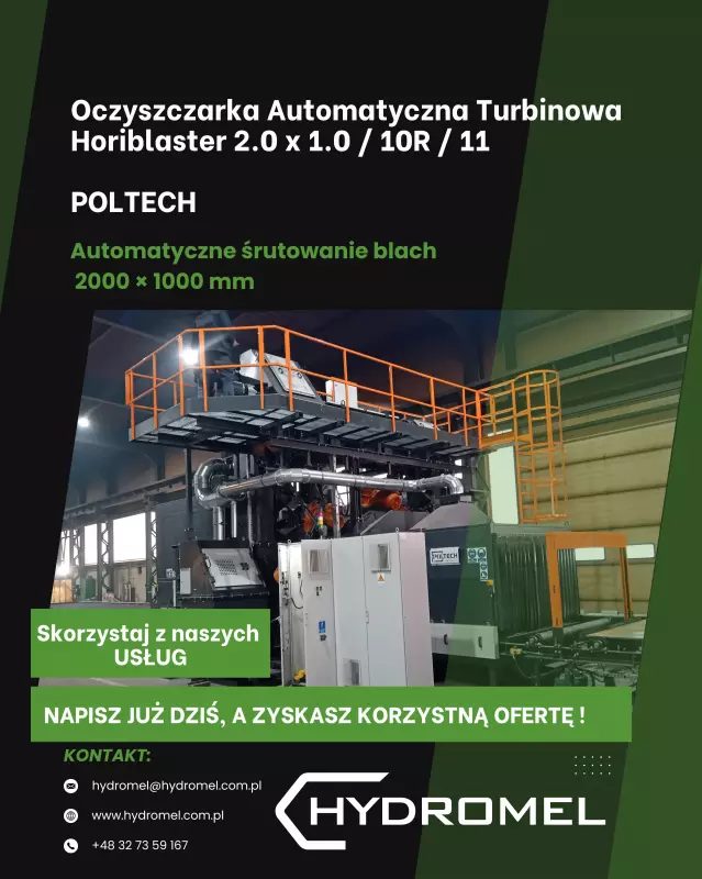 image ДРОБЕСТРУЙНАЯ ОБРАБОТКА СТАЛИ  HYDROMEL